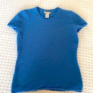 Electric blue Kenar cashmere sweater.